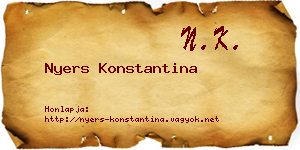 Nyers Konstantina névjegykártya